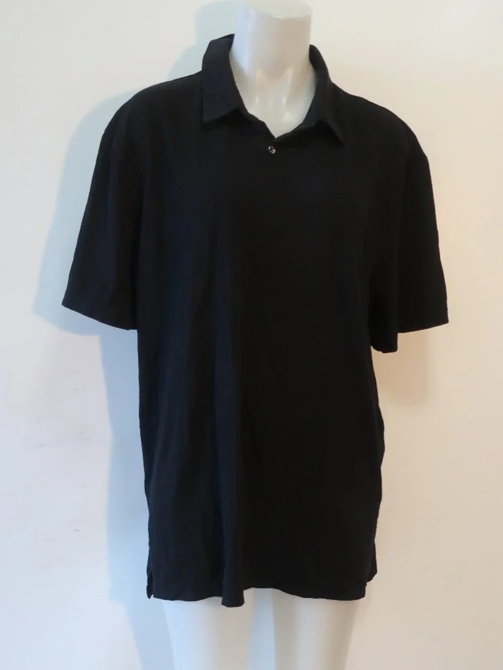 Mens Standard James Perse Black (Item- 156) Supima Cotton Polo Shirt 5 US/XXL - Picture 2 of 13